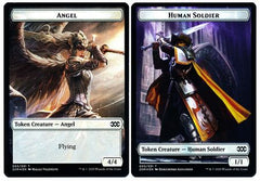 Angel // Human Soldier Double-Sided Token [Double Masters Tokens] | Tables and Towers