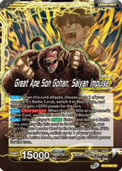 Son Gohan // Great Ape Son Gohan, Saiyan Impulse (BT15-091) [Saiyan Showdown] | Tables and Towers