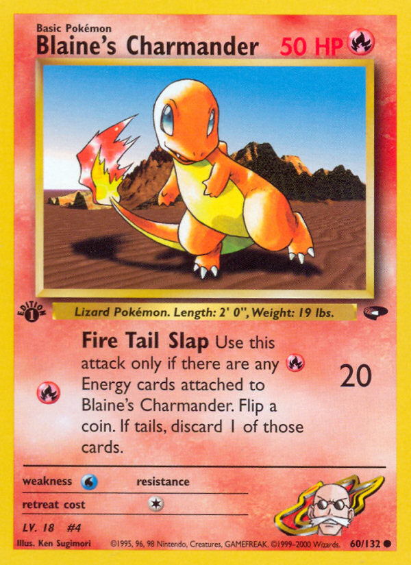 Blaine's Charmander (60/132) [Gym Challenge 1st Edition] | Tables and Towers