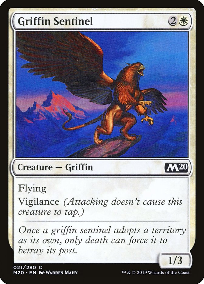 Griffin Sentinel [Core Set 2020] | Tables and Towers