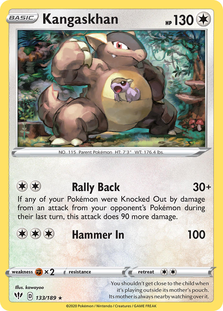 Kangaskhan (133/189) (Theme Deck Exclusive) [Sword & Shield: Darkness Ablaze] | Tables and Towers