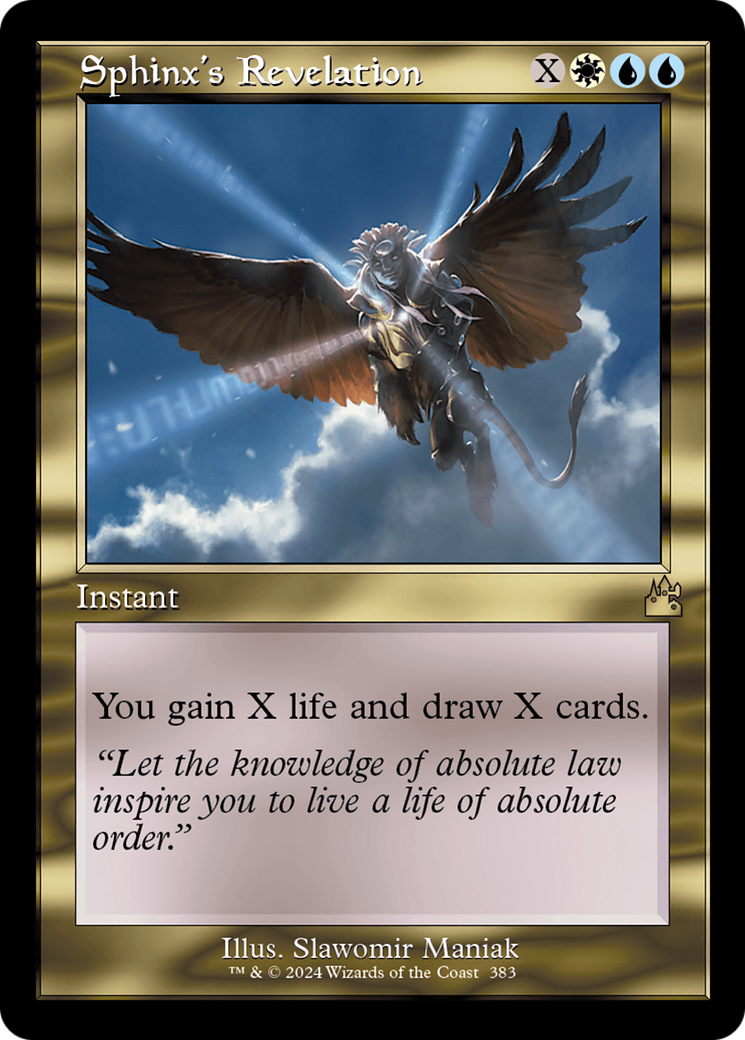 Sphinx's Revelation (Retro Frame) [Ravnica Remastered] | Tables and Towers