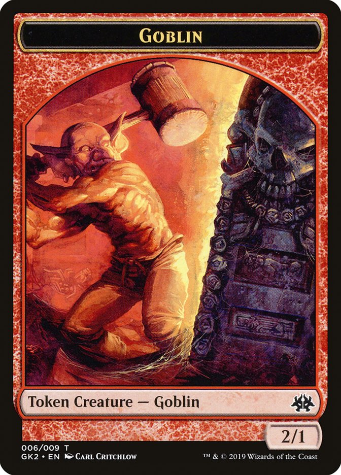 Dragon // Goblin Double-Sided Token [Ravnica Allegiance Guild Kit Tokens] | Tables and Towers