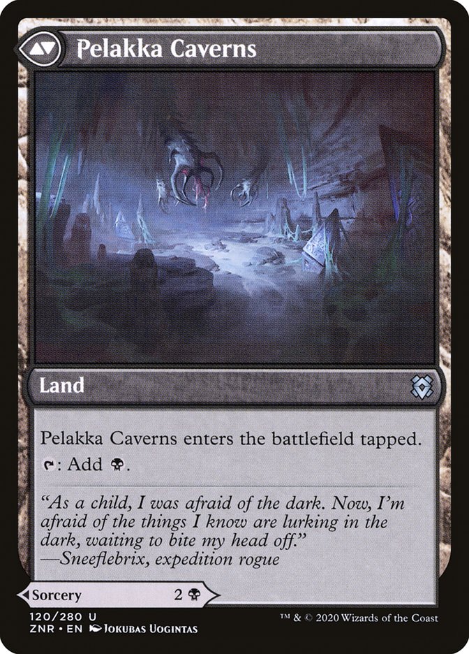 Pelakka Predation // Pelakka Caverns [Zendikar Rising] | Tables and Towers