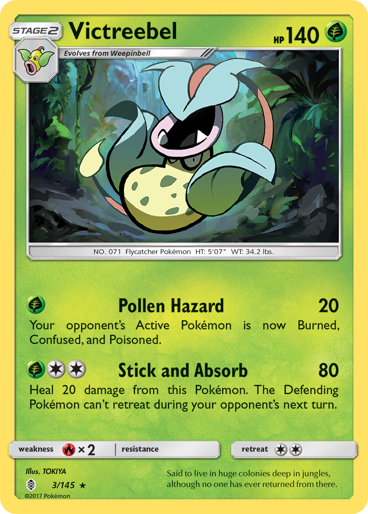 Victreebel (3/145) [Sun & Moon: Guardians Rising] | Tables and Towers