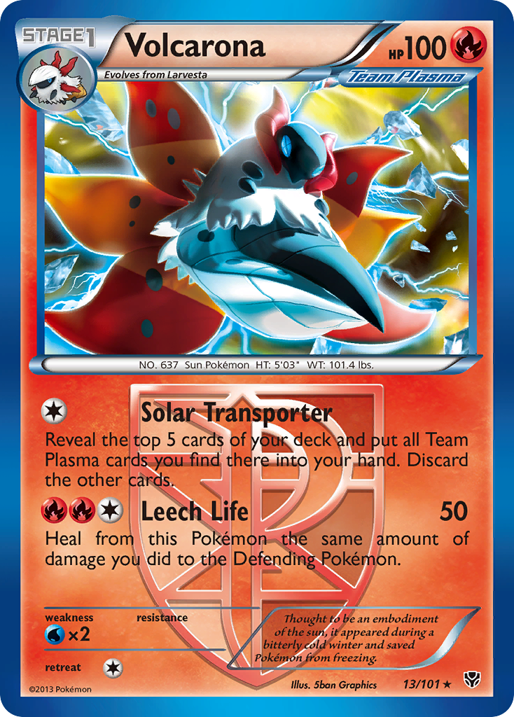 Volcarona (13/101) [Black & White: Plasma Blast] | Tables and Towers