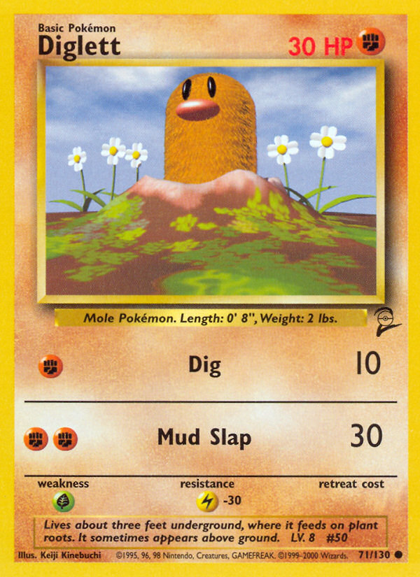 Diglett (71/130) [Base Set 2] | Tables and Towers