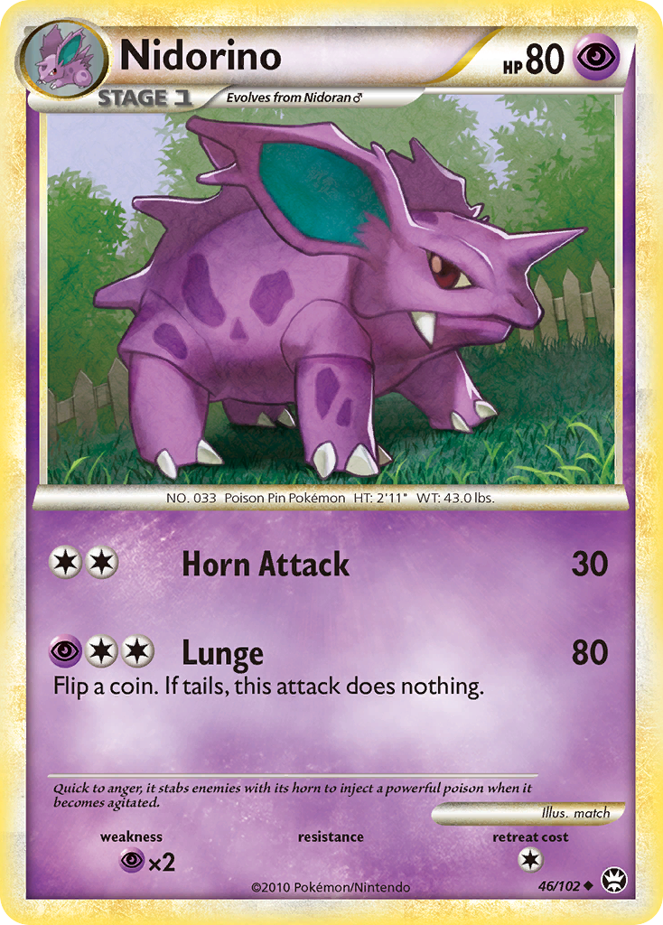 Nidorino (46/102) [HeartGold & SoulSilver: Triumphant] | Tables and Towers