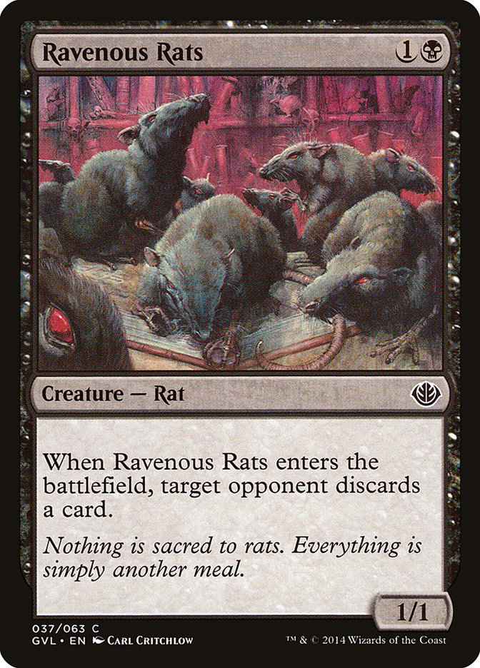 Ravenous Rats (Garruk vs. Liliana) [Duel Decks Anthology] | Tables and Towers