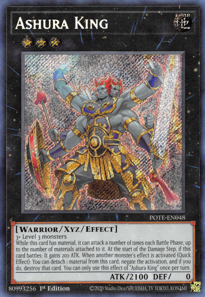 Ashura King [POTE-EN048] Secret Rare | Tables and Towers