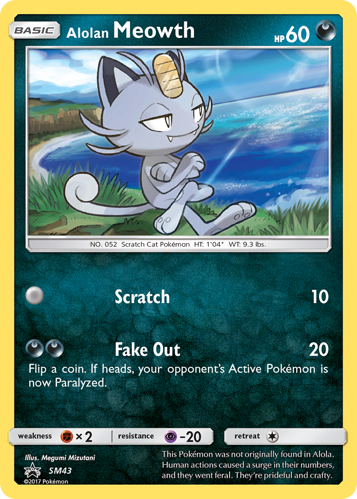 Alolan Meowth (SM43) [Sun & Moon: Black Star Promos] | Tables and Towers