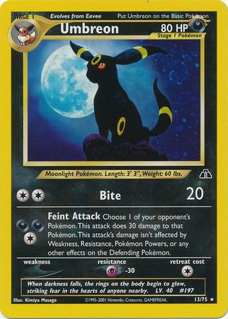 Umbreon (13/75) [Neo Discovery Unlimited] | Tables and Towers