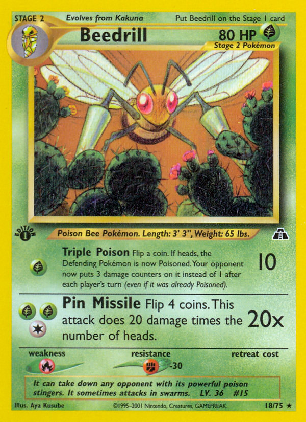 Beedrill (18/75) [Neo Discovery 1st Edition] | Tables and Towers