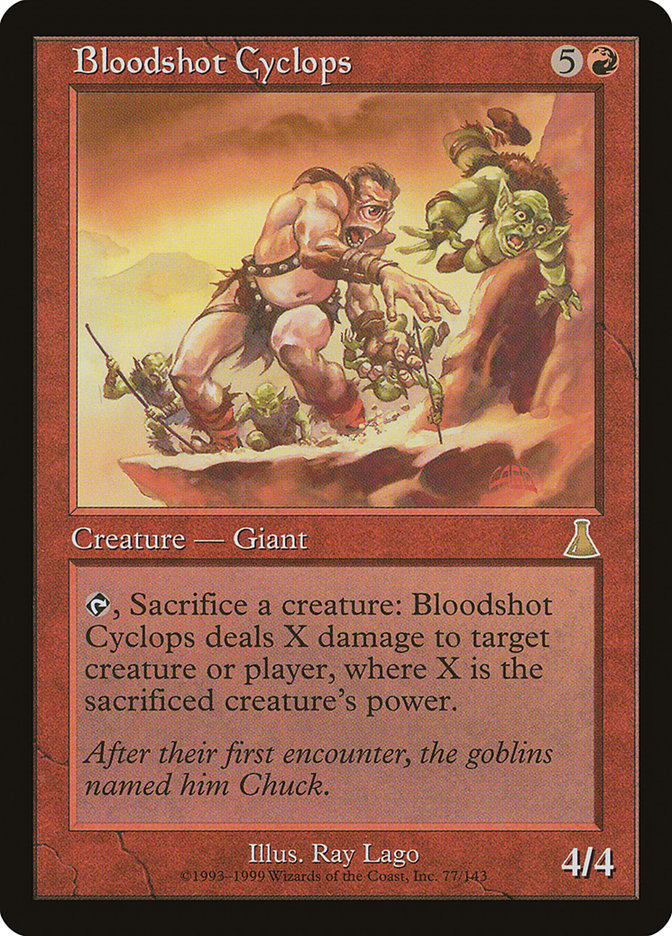 Bloodshot Cyclops [Urza's Destiny] | Tables and Towers