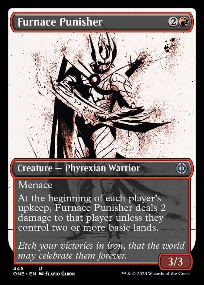 Furnace Punisher (Showcase Ichor Step-and-Compleat Foil) [Phyrexia: All Will Be One] | Tables and Towers