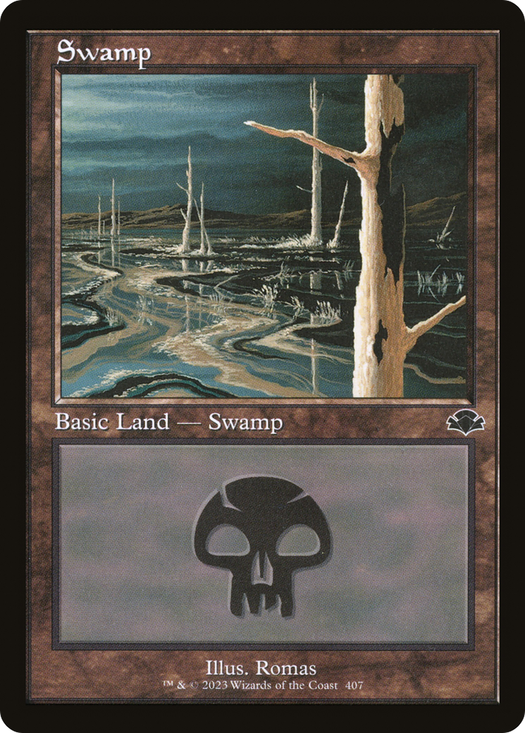 Swamp (407) (Retro) [Dominaria Remastered] | Tables and Towers