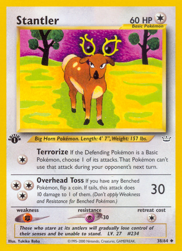 Stantler (38/64) [Neo Revelation 1st Edition] | Tables and Towers