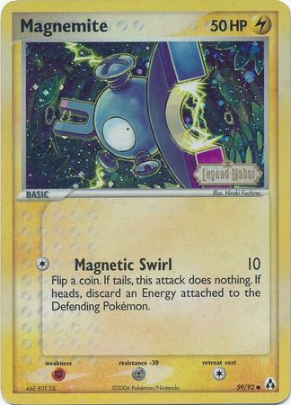 Magnemite (59/92) (Stamped) [EX: Legend Maker] | Tables and Towers