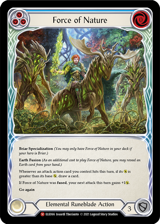 Force of Nature [ELE066] (Tales of Aria)  1st Edition Rainbow Foil | Tables and Towers