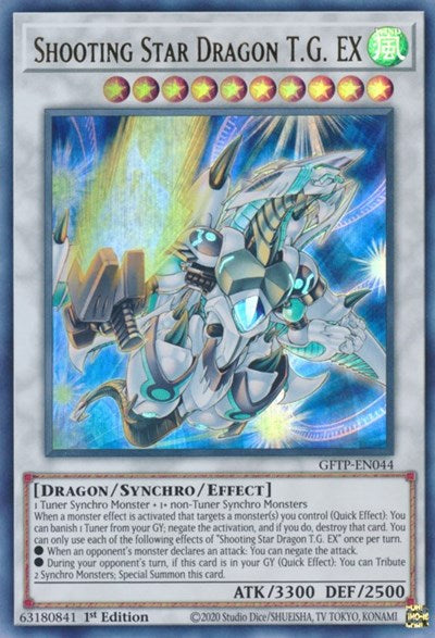 Shooting Star Dragon T.G. EX [GFTP-EN044] Ultra Rare | Tables and Towers