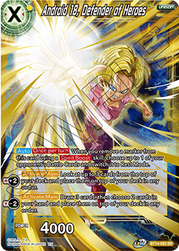 Android 18, Defender of Heroes (BT14-093) [Cross Spirits] | Tables and Towers