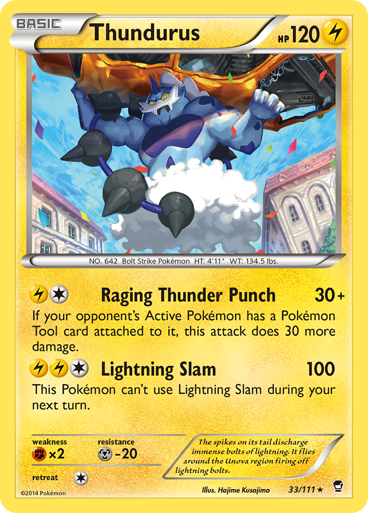 Thundurus (33/111) [XY: Furious Fists] | Tables and Towers