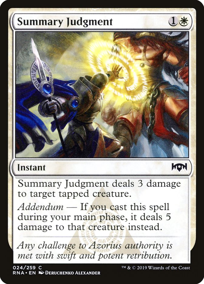 Summary Judgment [Ravnica Allegiance] | Tables and Towers
