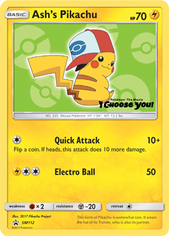 Ash's Pikachu (SM112) [Sun & Moon: Black Star Promos] | Tables and Towers