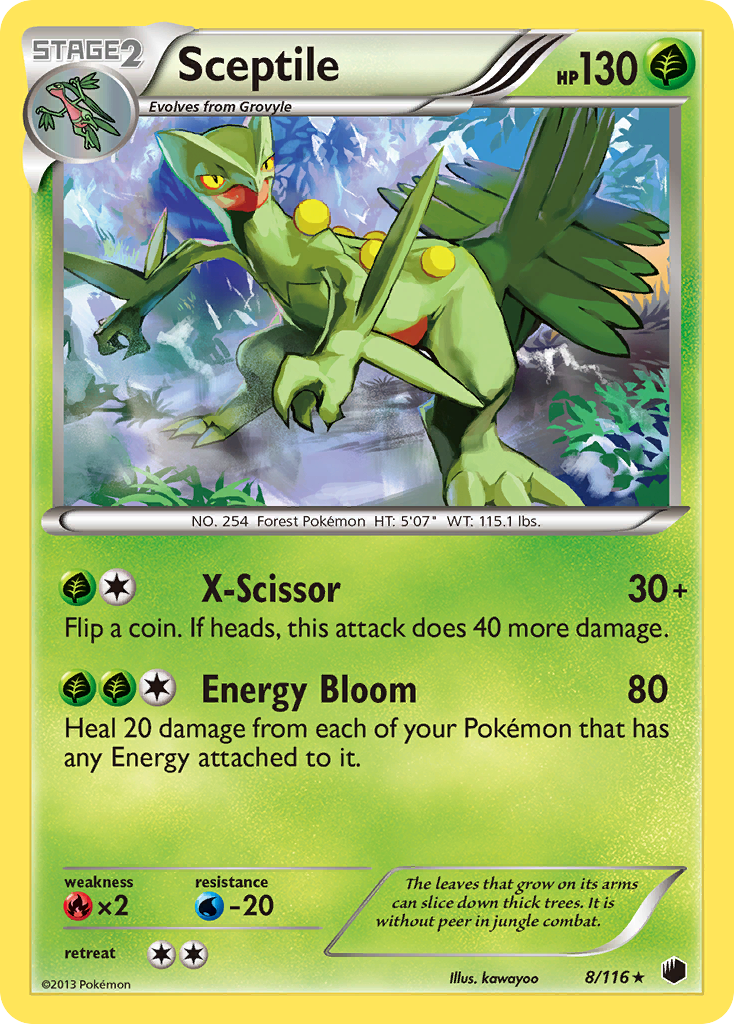 Sceptile (8/116) [Black & White: Plasma Freeze] | Tables and Towers