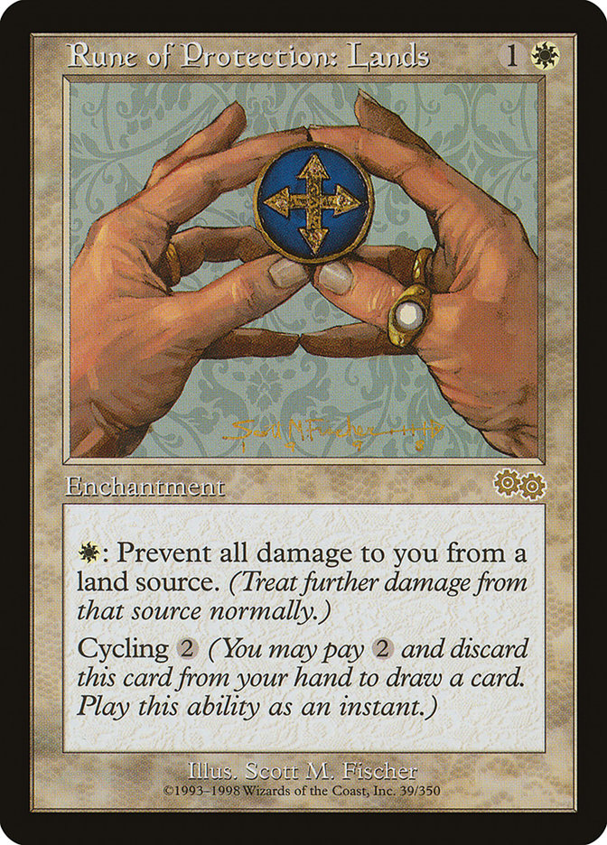 Rune of Protection: Lands [Urza's Saga] | Tables and Towers