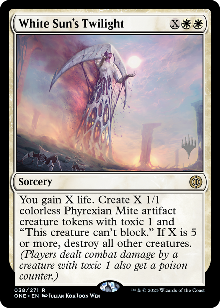 White Sun's Twilight (Promo Pack) [Phyrexia: All Will Be One Promos] | Tables and Towers