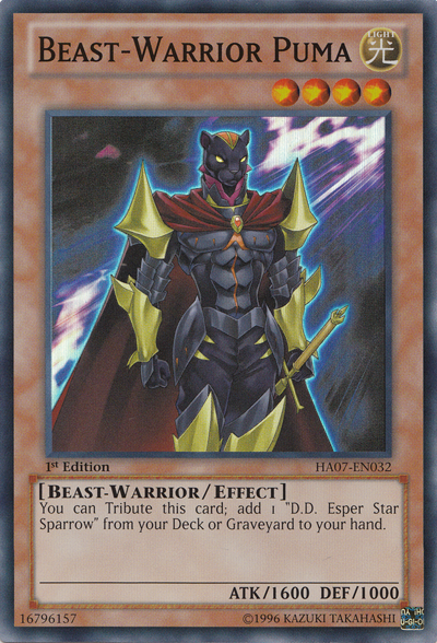 Beast-Warrior Puma [HA07-EN032] Super Rare | Tables and Towers