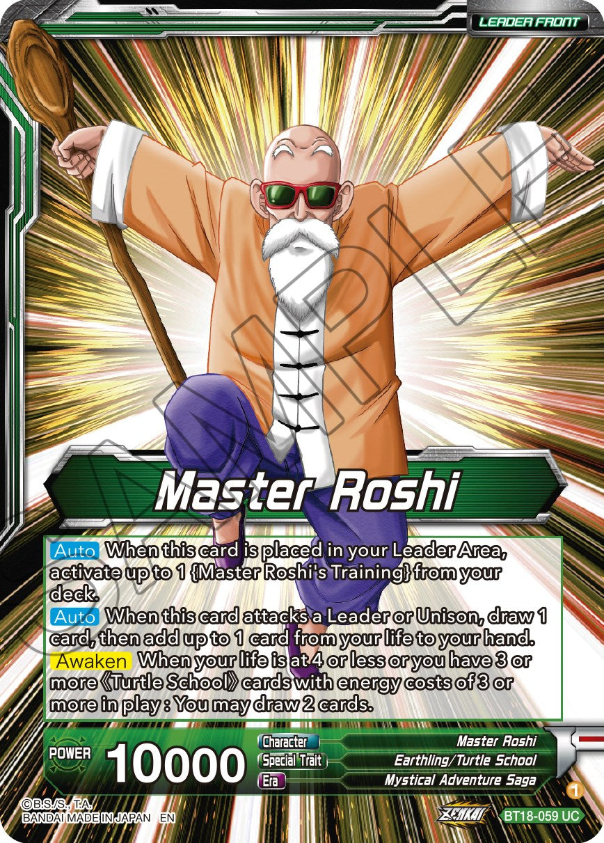 Master Roshi // Son Goku, Krillin, Yamcha, & Master Roshi, Reunited (BT18-059) [Dawn of the Z-Legends] | Tables and Towers