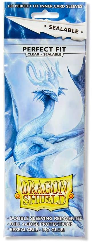 Dragon Shield Sleeves: Perfect Fit Sealable - Standard Size - Clear (100) | Tables and Towers