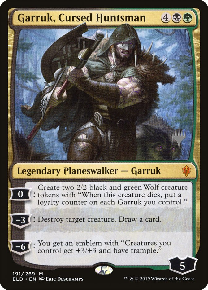 Garruk, Cursed Huntsman (Promo Pack) [Throne of Eldraine Promos] | Tables and Towers