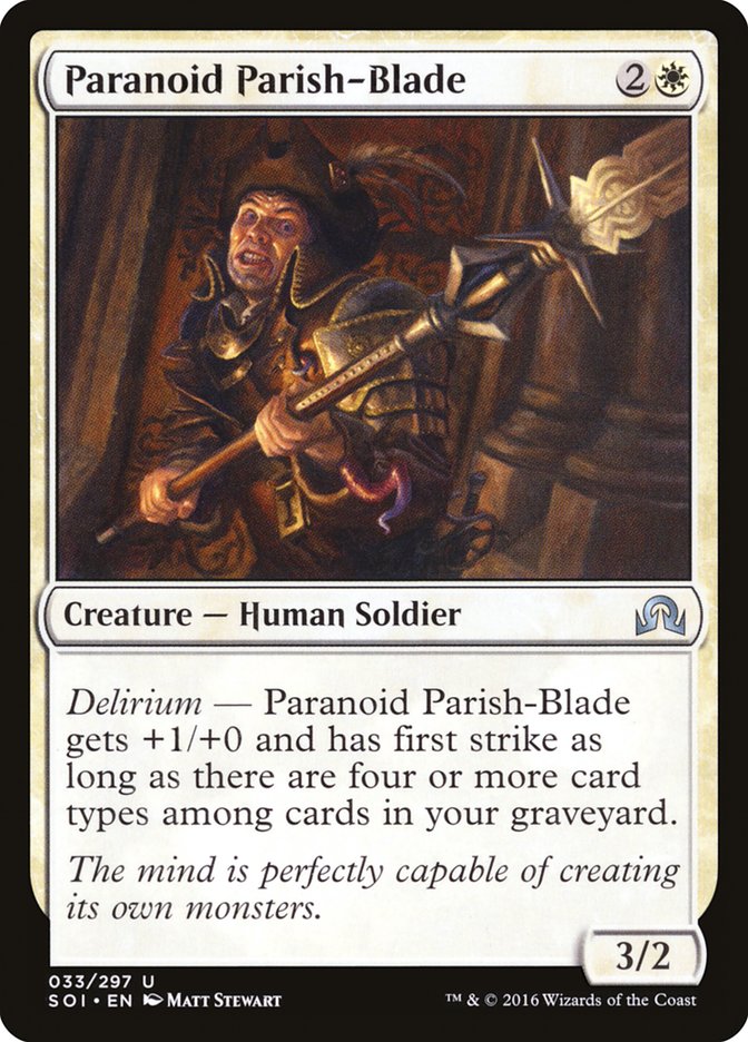 Paranoid Parish-Blade [Shadows over Innistrad] | Tables and Towers