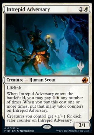 Intrepid Adversary (Promo Pack) [Innistrad: Midnight Hunt Promos] | Tables and Towers