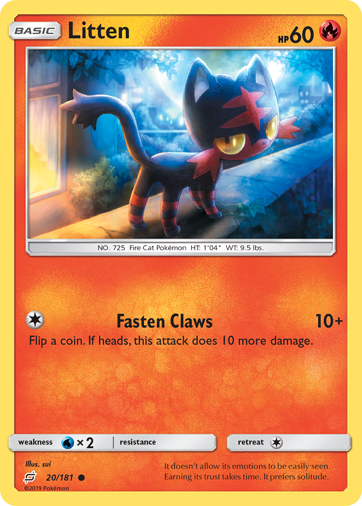 Litten (20/181) [Sun & Moon: Team Up] | Tables and Towers