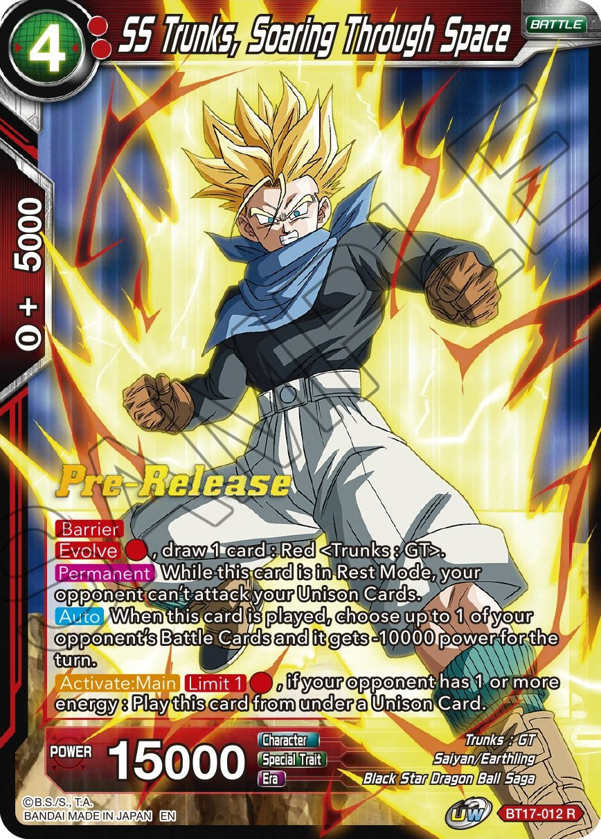 SS Trunks, Soaring Through Space (BT17-012) [Ultimate Squad Prerelease Promos] | Tables and Towers