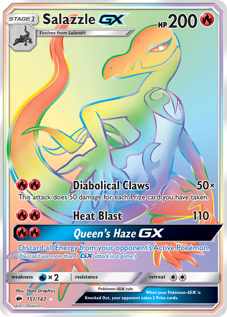 Salazzle GX (151/147) [Sun & Moon: Burning Shadows] | Tables and Towers