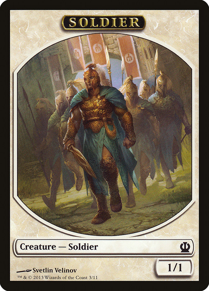 Soldier Token (3/11) [Theros Tokens] | Tables and Towers