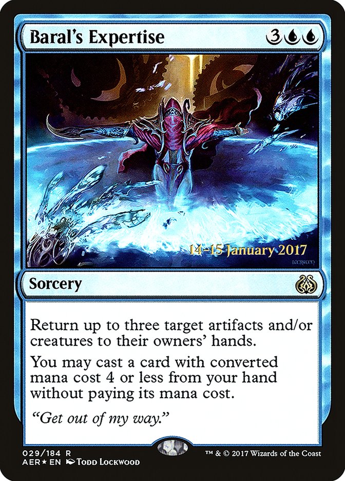 Baral's Expertise [Aether Revolt Prerelease Promos] | Tables and Towers