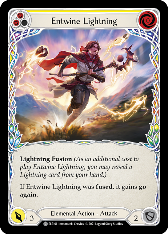 Entwine Lightning (Yellow) [ELE101] (Tales of Aria)  1st Edition Normal | Tables and Towers