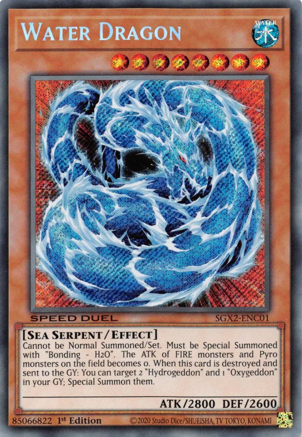 Water Dragon [SGX2-ENC01] Secret Rare | Tables and Towers