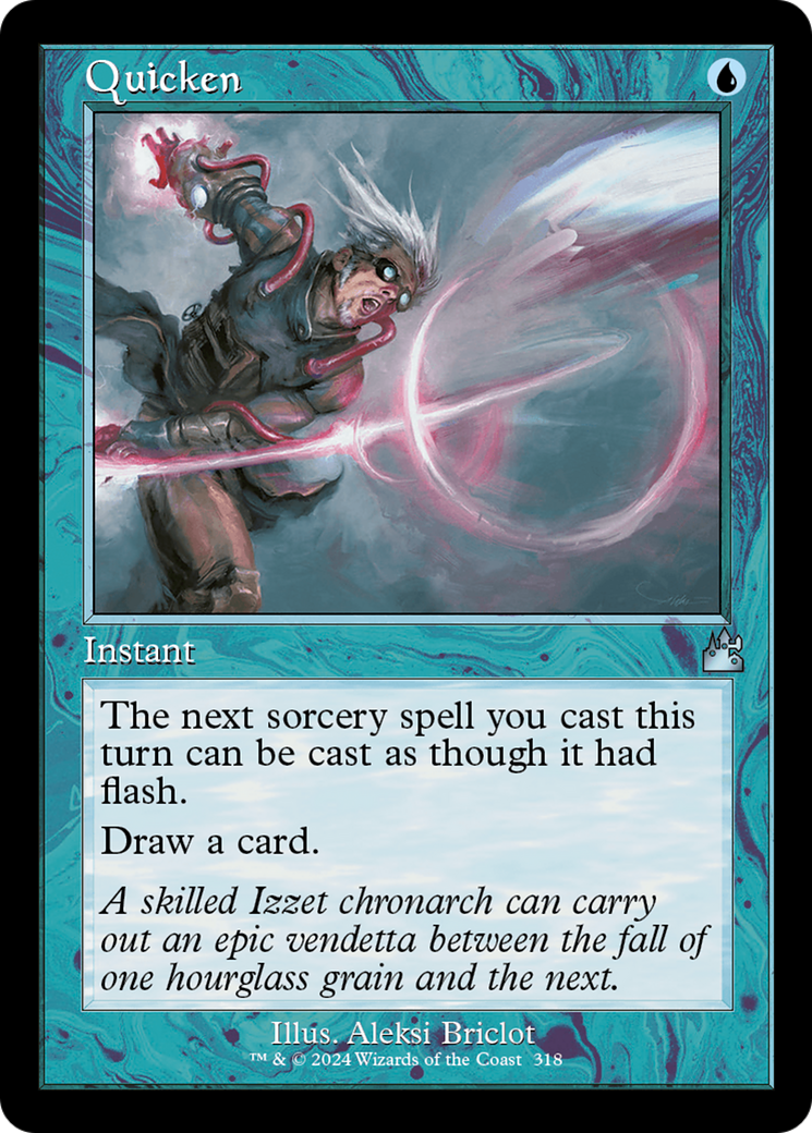Quicken (Retro Frame) [Ravnica Remastered] | Tables and Towers