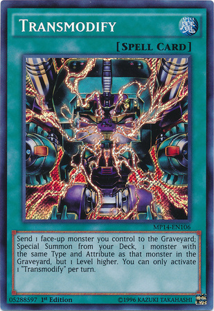 Transmodify [MP14-EN106] Secret Rare | Tables and Towers