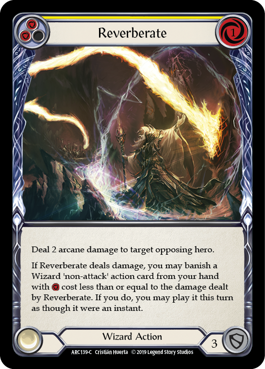 Reverberate (Yellow) [ARC139-C] (Arcane Rising)  1st Edition Normal | Tables and Towers