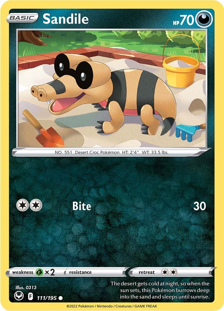 Sandile (111/195) [Sword & Shield: Silver Tempest] | Tables and Towers