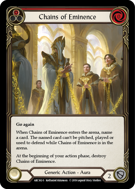 Chains of Eminence [ARC162-S] (Arcane Rising)  1st Edition Rainbow Foil | Tables and Towers