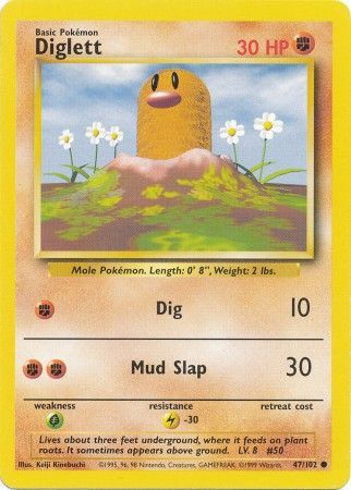 Diglett (47/102) [Base Set Unlimited] | Tables and Towers